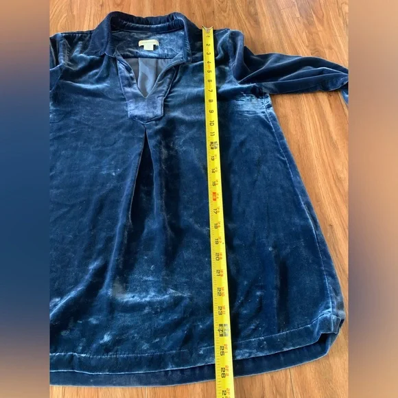 Sundance Silk Blend Velvet Nuance Top Blouse Shirt Long Sleeve XS - Picture 5 of 8